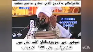 allama taj deen haideri saheb