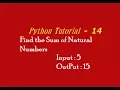 Python Program to Find the Sum of Natural Numbers