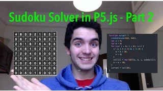 Sudoku Solver in P5 js - Coding Challenge 2