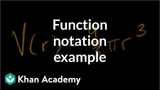 Function notation in context example Functions and their graphs Algebra II Khan Academy