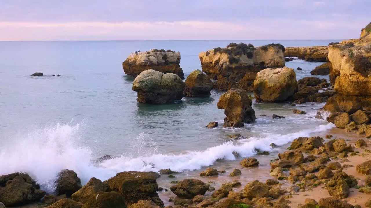 1 Hour Relaxing Ocean Wave Sounds  Meditation   4K Footage Of Beautiful Beach With Waves