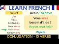 French Verb Conjugation Made Easy - 10 Key Verbs in 3 Tenses with Examples