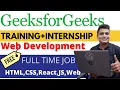 GeeksForGeeks Web Development Free Course And Internship GFG Internship And Hiring Freshers