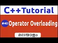 Operator Overloading In C - Malayalam