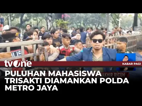 Puluhan Mahasiswa Trisakti Diamankan Polda Metro Jaya usai Bentrokan