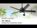 How to Install the 44 in Mena Ceiling Fan by Hampton Bay