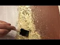 DIY Brown White Silver and Gold Glitter Canvas Wall Art Gold Glitter Abstract Canvas Wall Decor