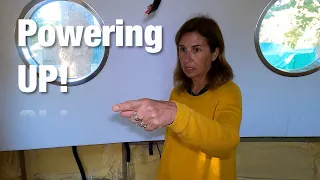 BARGE BUILD. Up! Starting the electrics on the boat! Sailing Ocean Fox Ep186