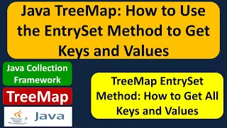 Java TreeMap How to Use the EntrySet Method to Get Keys and Values Java Collection Framework