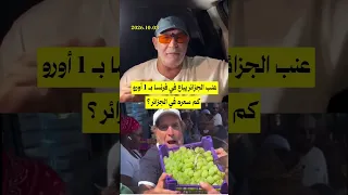 عنب الجزائر يباع في فرنسا ب    أورو   كم سعره في الجزائر   دندنها