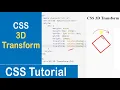 CSS 3D Transform Translate3D Scale3D Rotate3D matrix3D CSS Tutorial
