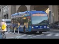 MTA NYCT Q107 7 Train Shuttle Bus action at Queens Pl