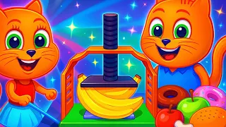 A COMIDA FICOU PLANA - Família de Gatos - Desenho Animado em Português Brasil 4K