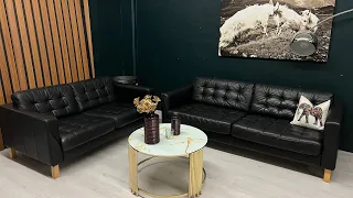 Landskrona leather sofas from Ikea