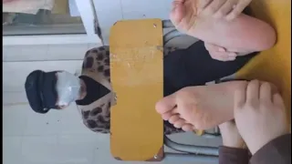 chinese student feet tickling 