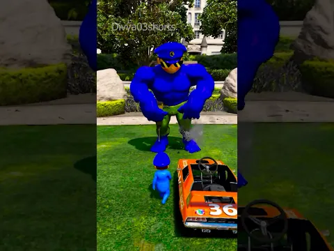 GTA V: BLUE LITTLE SINGHAM GIFTS HIS BABY RUNABOUT 🚘 #shorts #littlesingham #gta5