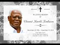 Thanksgiving Service for the Life of Clement Harold Tomlinson