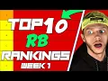 TOP 10 Running Backs Ranking week 1 Fantasy Football PPR and more