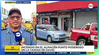Varios comercios afectados por incendio de almacén en David