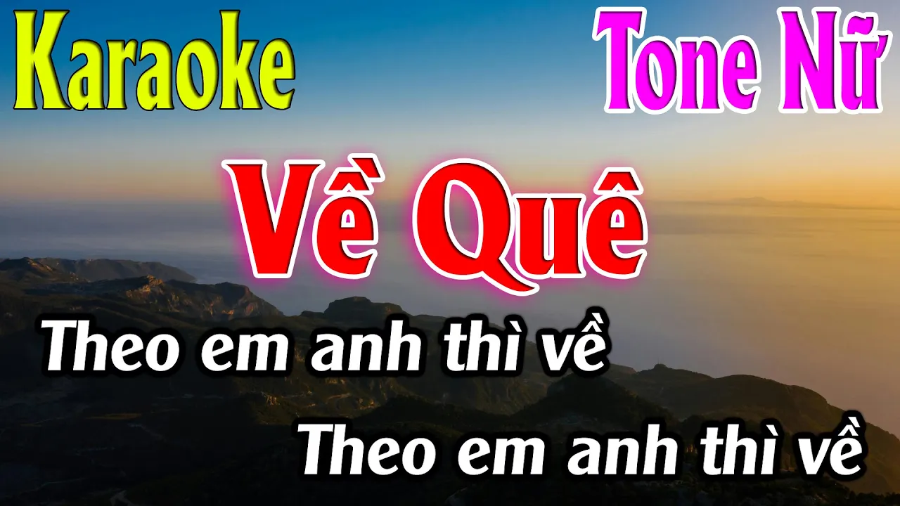 Về Quê Karaoke Tone Nữ ( G#m ) Beat Mới | Karaoke Lâm Organ