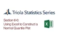 Excel Section 6-6 Using Excel to Construct a Normal Quantile Plot