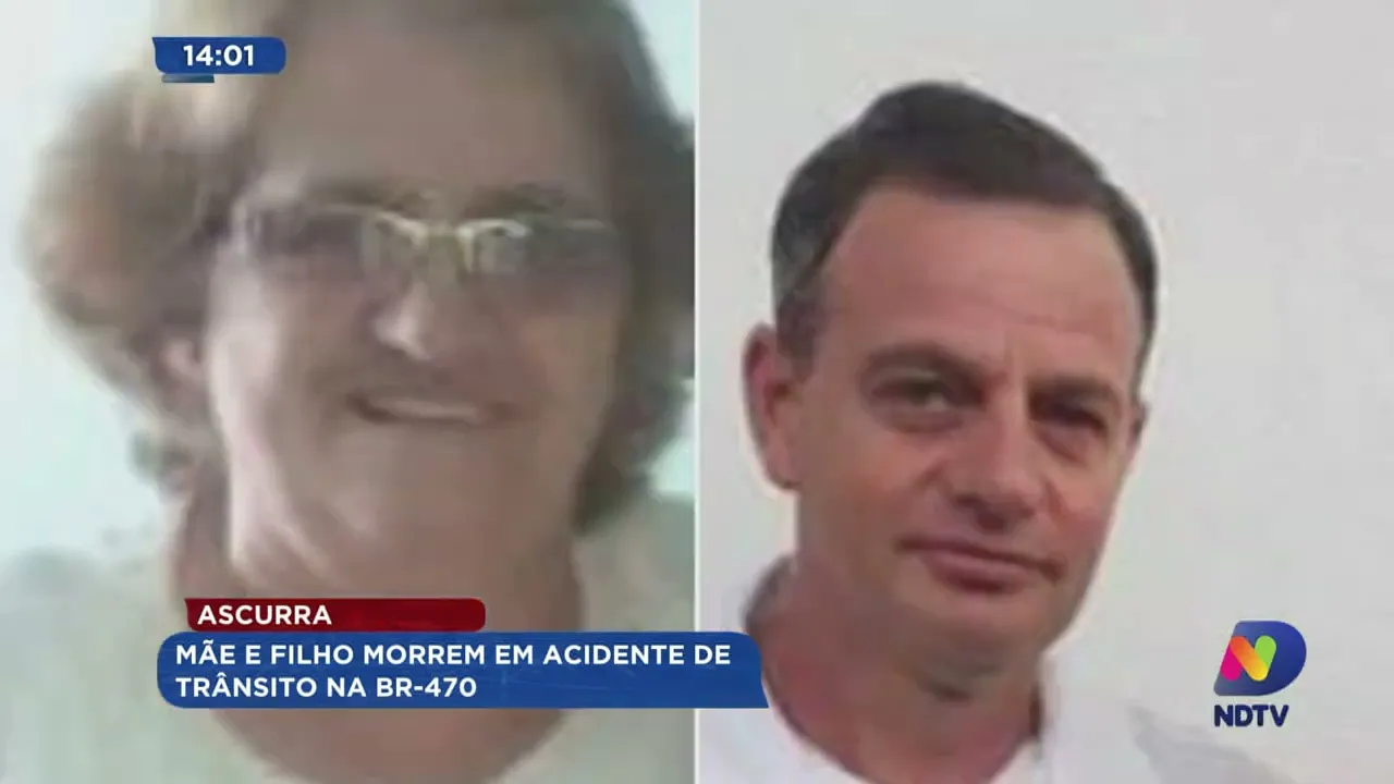 Mãe e filho morrem em acidente de trânsito na BR-470