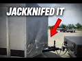 Fixing Jackknifed Trailer Damage with Diamond Plate