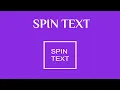 5 - HTML CSS Spin Text on Mouse Hover