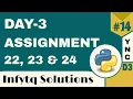 InfyTQ Programming Fundamentals Using Python Day 3 Assignments