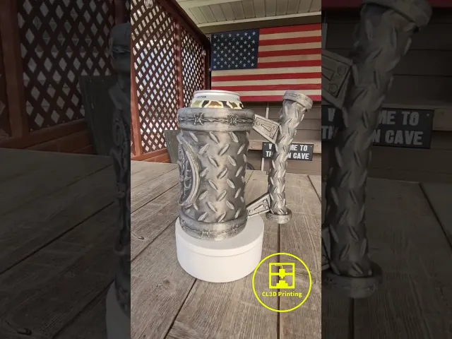 Flaming Skull Stein - Diamond Deck - Tallboy and 12 ounce! video thumbnail
