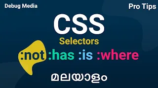 CSS Selectors Combinators Logical Properties Css malayalam web development tutorial