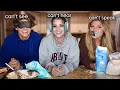 CAN T HEAR CAN T SEE CAN T TALK COOKING CHALLENGE