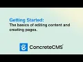The basics of managing a site in Concrete CMS version 9