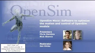 Webinar - OpenSim Moco Software to optimize the motion and control of OpenSim models