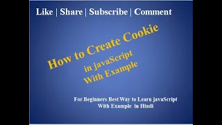 javaScript Tutorial For Beginners 33 Cookie in javaScript with example
