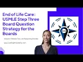USMLE Step 3 End-of-Life Care Hospice vs Palliative Support Wit rawal Family Support