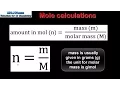 1 3 Mole calculations