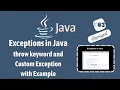 throw keyword in Java User Defined or Custom Exception in Java