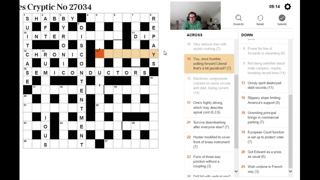 Solving The Times cryptic crossword:  Beginner video