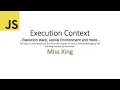 57 What is Execution Context Calling Stack Lexical Environment Environment Record in JavaScript