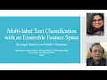 Paper ID 26 - Multi label Text Classification with an Ensemble Feature Space