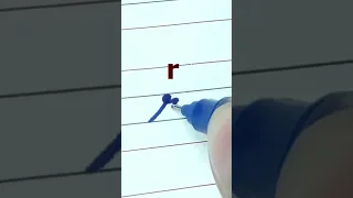 How to write small letter r Cursive writing a to z