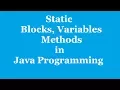 Static Keyword in java Static Method Static Variable Static Block java programming tutorial
