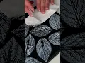 Black and white Leaf painting Acrylic painting Painting technique