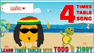 4 Times Table Song Learning Is Fun The Todd Ziggy Way 