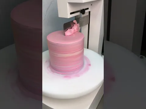Pink cake and very cool cake machine