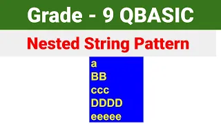 QBASIC String Pattern Grade - 9 Computer Science