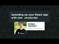 Misko Hevery - Speeding Up Your React App With Less JavaScript React Summit 2023