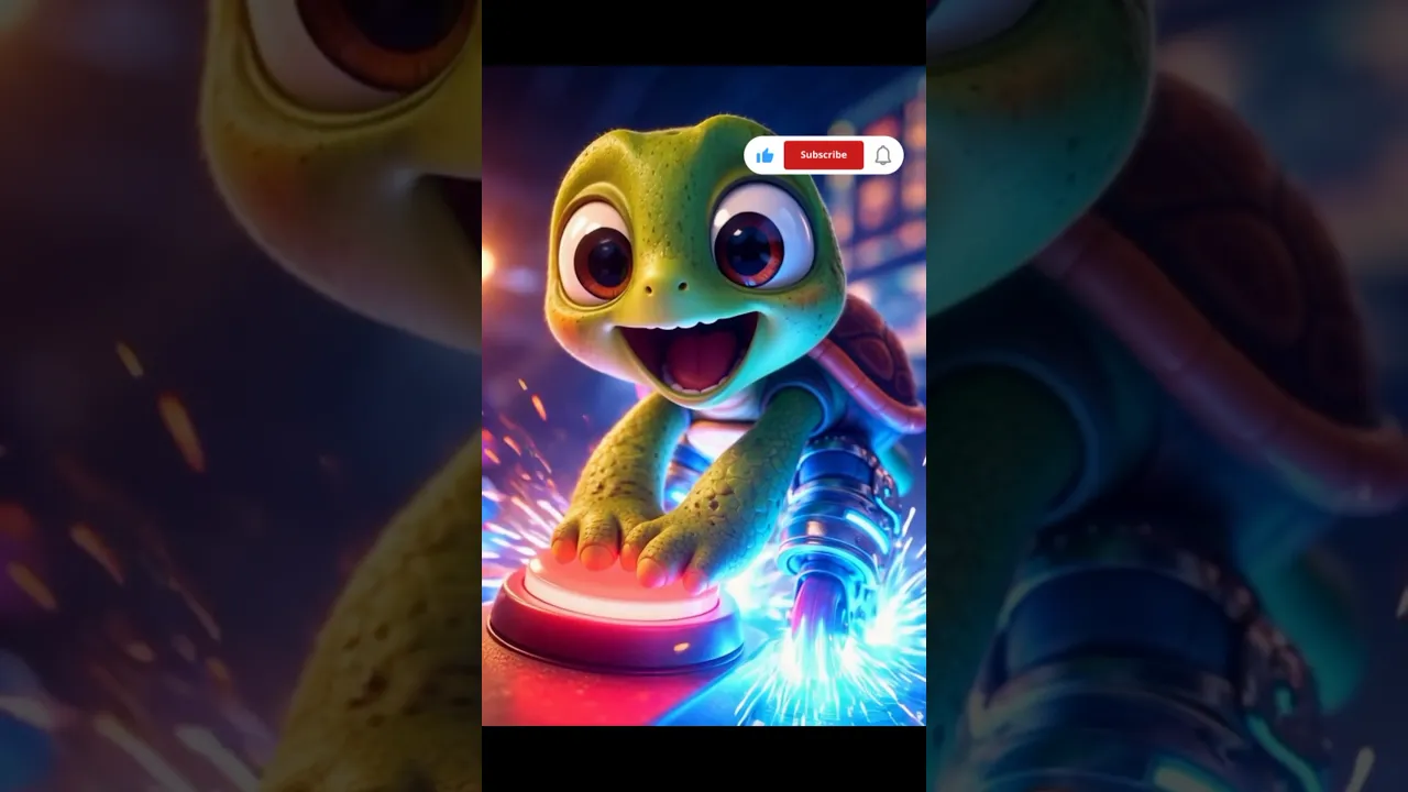 “Tiny Turtle VS Rocket Skates! 🐢💨 | Funny Pixar 3D Cartoon #Shorts” poster