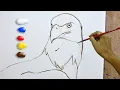 Download Lagu How to Paint Realistic Portrait of an Eagle in Acrylics / Time-lapse / JMLisondra